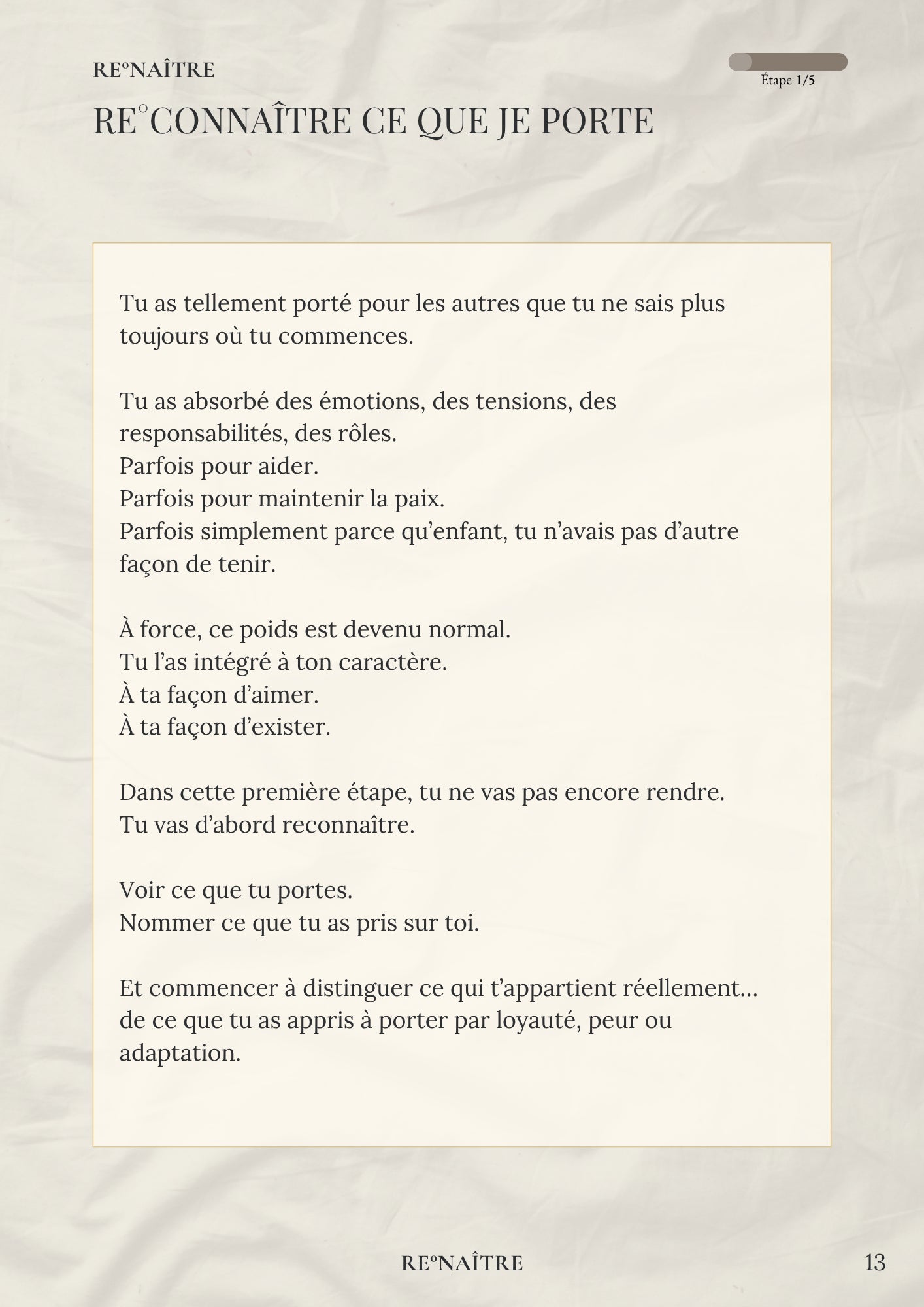 Je rends ce qui ne m’appartient pas - Ebook Libération - RE°NAÎTRE