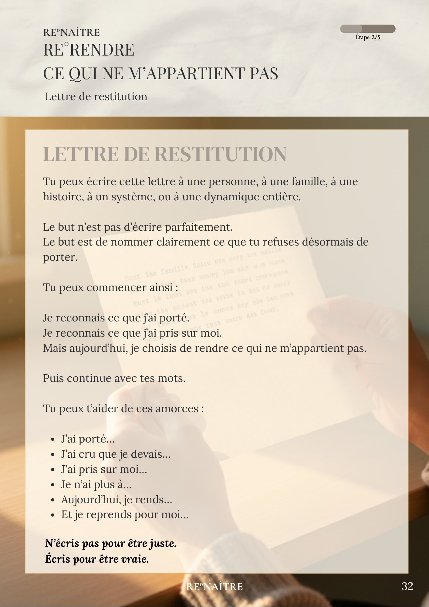 Je rends ce qui ne m’appartient pas - Ebook Libération - RE°NAÎTRE