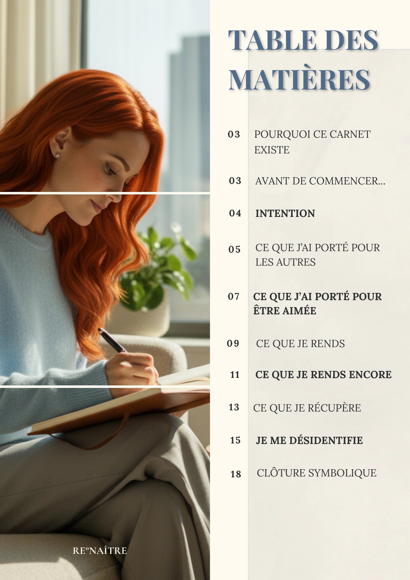 Carnet de dépôt et restitution - Libération - RE°NAÎTRE