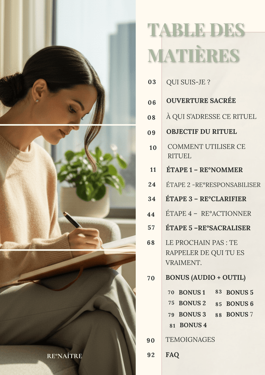 "J’avance sans saboter" - Rituel d'alignement intérieur - RE°NAÎTRE