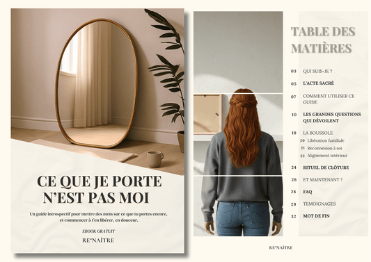 Mets un mot sur ce que tu portes encore, et commence à t’en libérer. - RE°NAÎTRE