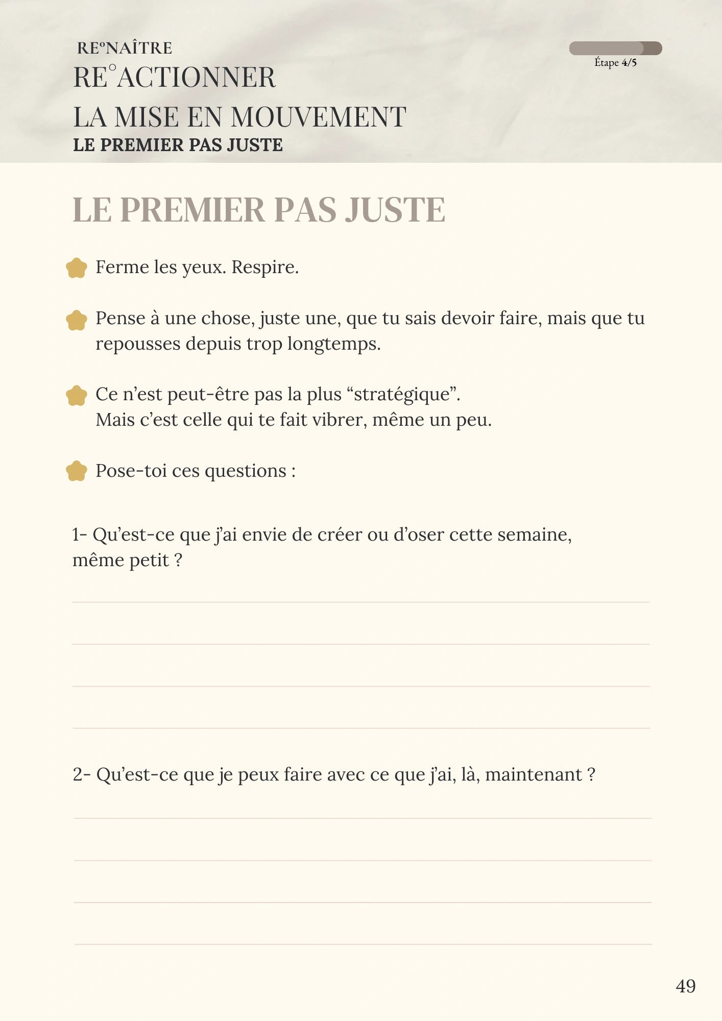 Parcours Alignement - J’avance sans saboter - RE°NAÎTRE