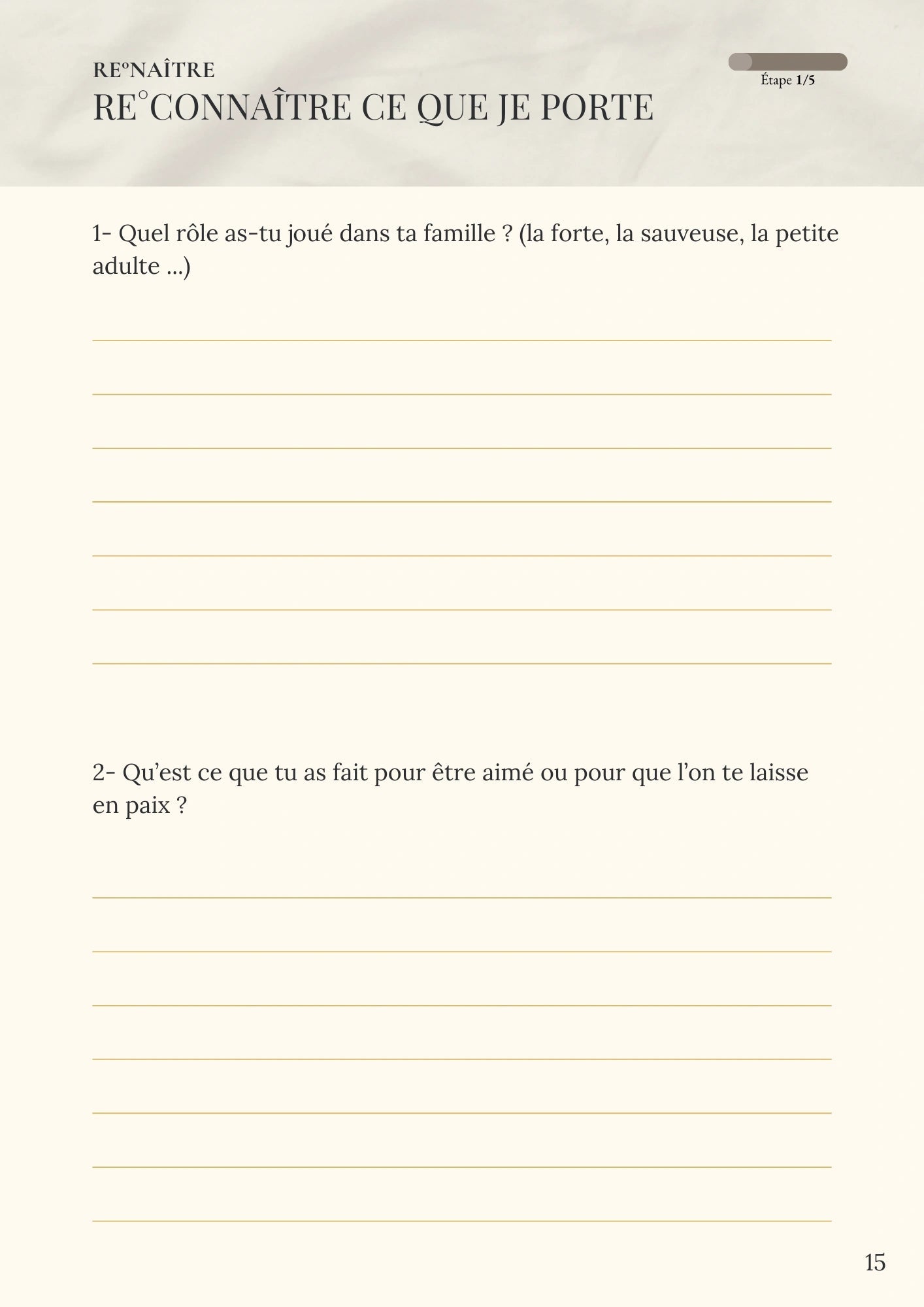 Parcours Libération - Je rends ce qui ne m’appartient pas - RE°NAÎTRE